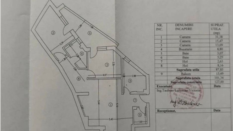 3 camere 2022 Piata Victoriei 127 mp utilat mobilat - Poză 26