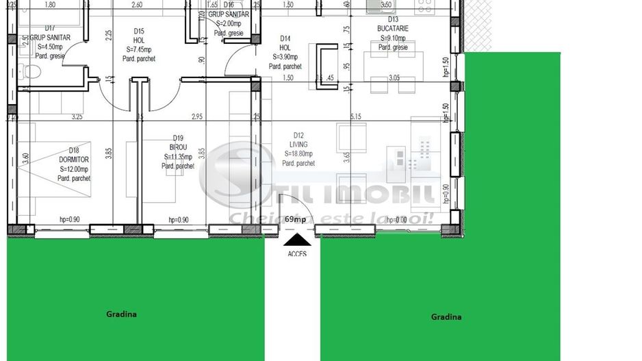 Ap. 3 camere 2bai + gradina zona Rediu-mutare imediata - Poză 1