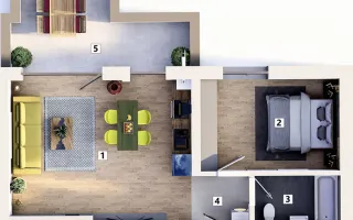Apartament 2 camere cu loc de parcare inclus - Poză 20