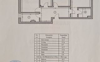 Apartament 3 camere, decomandat, metrou Dimitrie Leonida, Comision 0% - Schiță 15