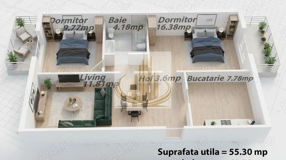Apartament 3 camere decomandat | Zona Lipovei | Et 2 | Investitie - Poză 9