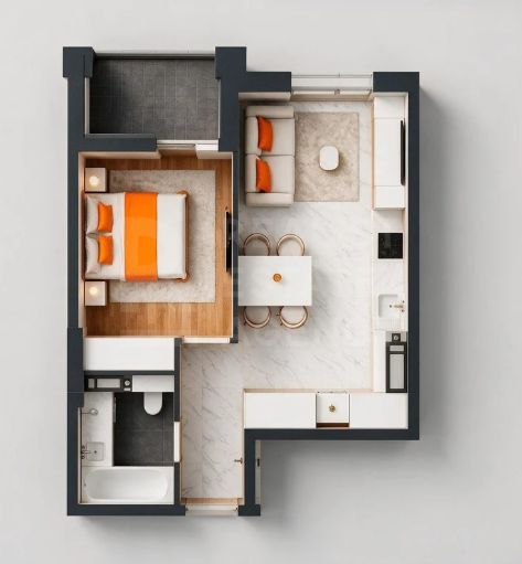 Vânzare, apartament 1 cameră 38. 5 mp, str. Ialoveni, Telecentu - Poză 4