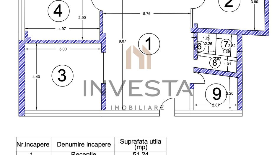 Spatiu comercial / birouri - 144 mp – Iris – zona Portelanului - Schiță 9