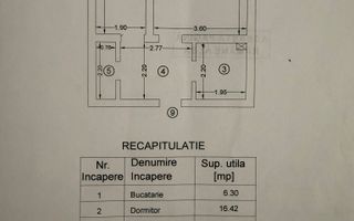 Apartament 1 camera, decomandat, Bucium, bloc 2013 mobilat modern - Poză 19