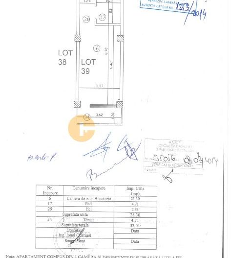 1 cameră Copou | Exclusive Residence | Mobilat complet | Etaj 4 - Schiță 14