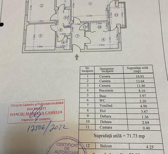 Apartament 3 camere | VIRTUTI | Dealul tugulea | Parcare ADP - Poză 9