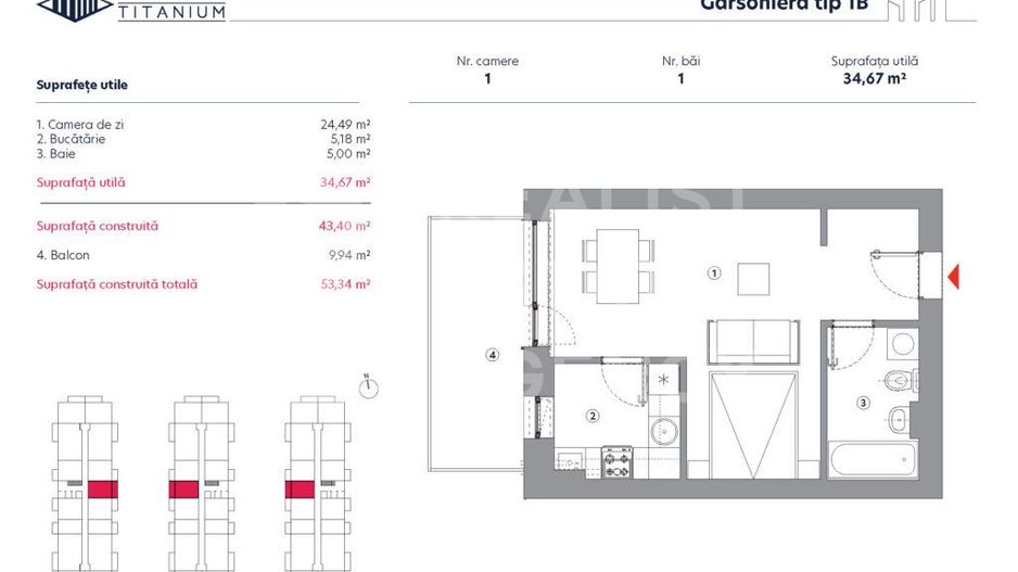 Vânzare, garsonieră tip 1B, sector 3, stația de metrou Nicolae Teclu - Poză 5