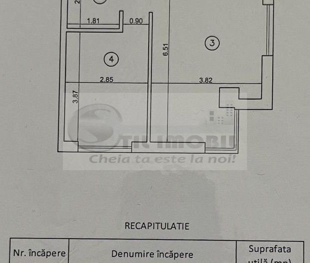 Apartament 2 camere, Nicolina – Etaj 1 , Bloc 2014 ! - Schiță 6