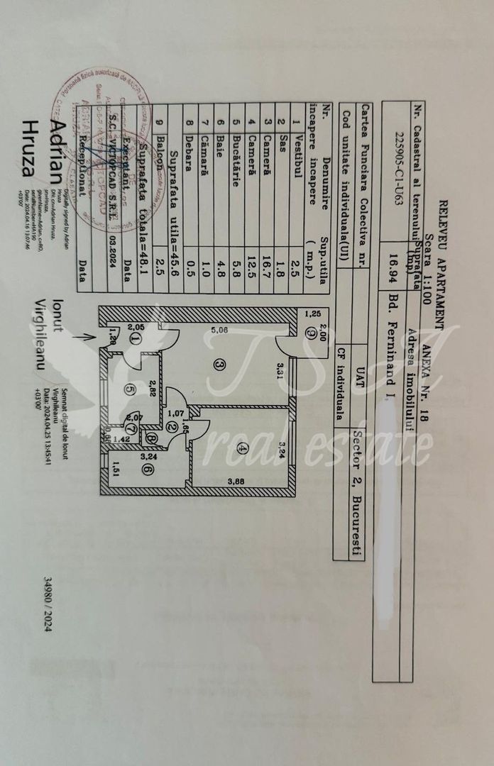 Apartament 2 camere Bdul Ferdinand cu terasă generoasă si loc de parcare - Poză 19