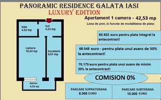 Apartament decomandat de vanzare in Iasi, Galata, 42,53 mp, bloc nou - Poză 2
