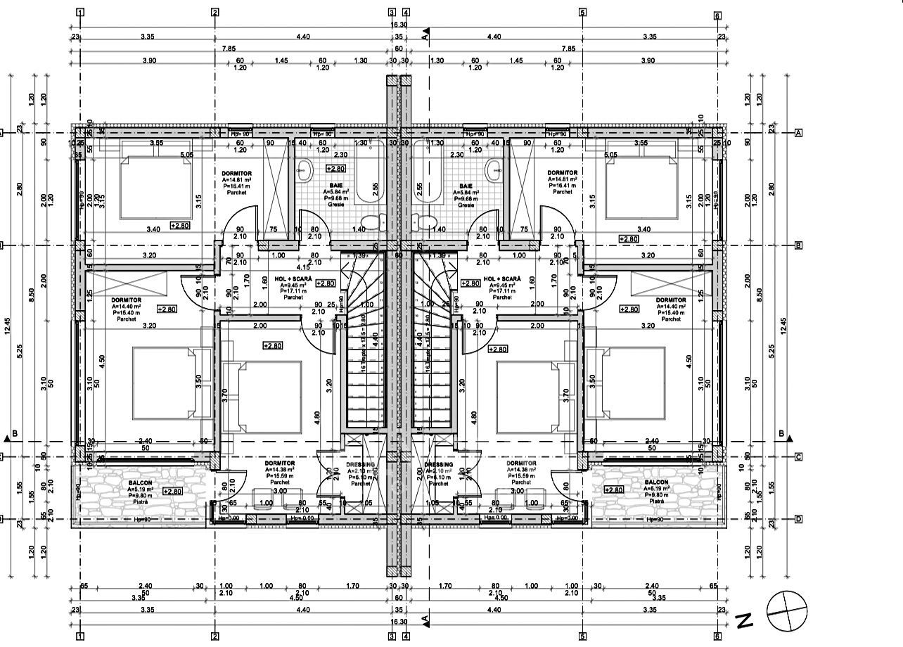 Casa tip Duplex 4 camere 123 mp | semifinisat | Zona Dambu Rotund - Poză 3