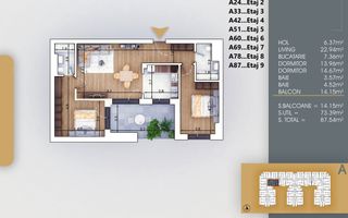Apartament 3 Camere Finalizat - Pallady, 8 min metrou Teclu - Poză 7