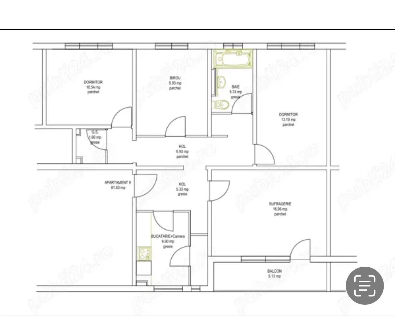 4  camere  decomandat,  et. 2 din 4,Circumvalațiunii-Favorit - Poză 2