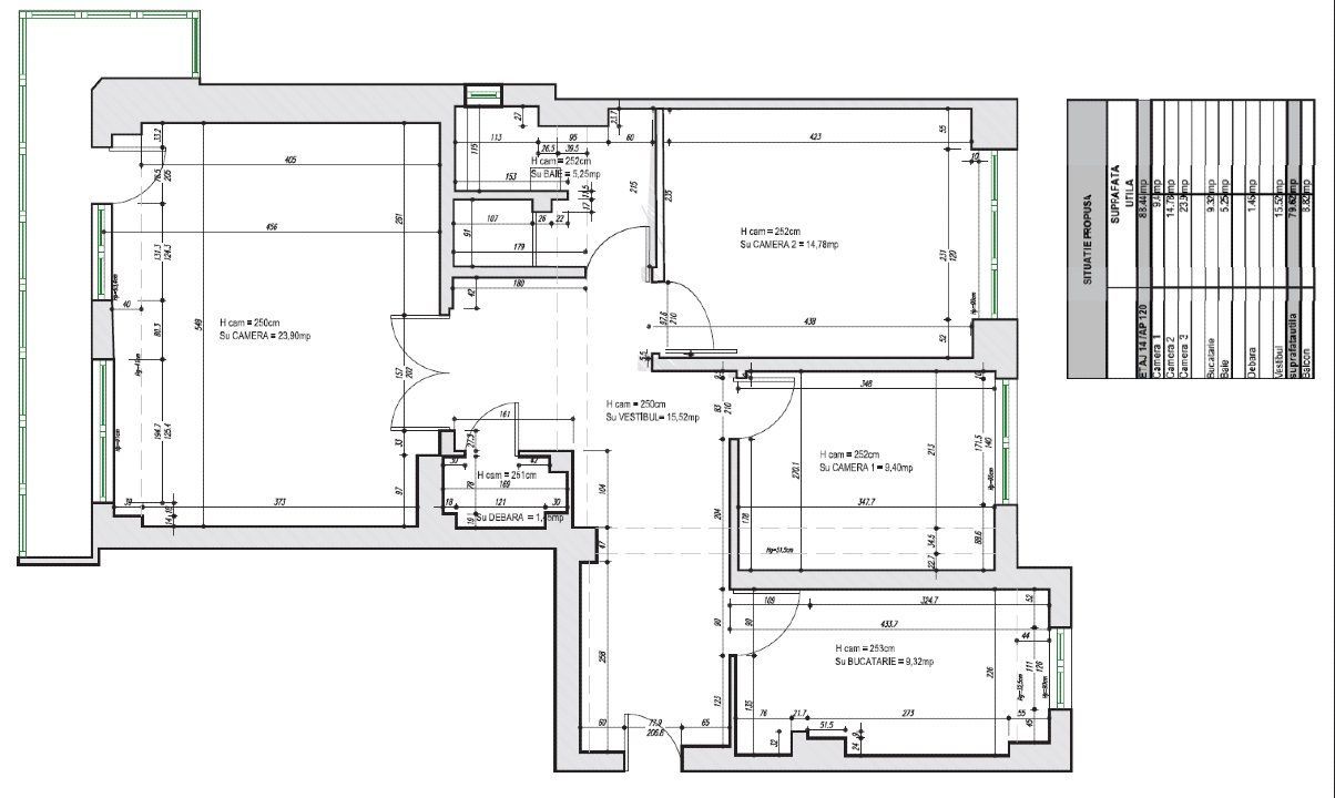 Inchiriere apartament cu 3 camere | P-ta Victoriei - Schiță 12