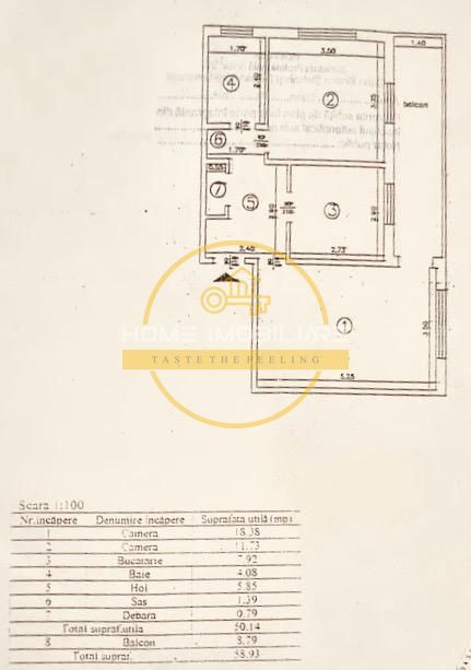 Etaj 3/Apartament 2Camere Decomandat\58mp/Nicolina Belvedere/Bloc din 1984 - Poză 7