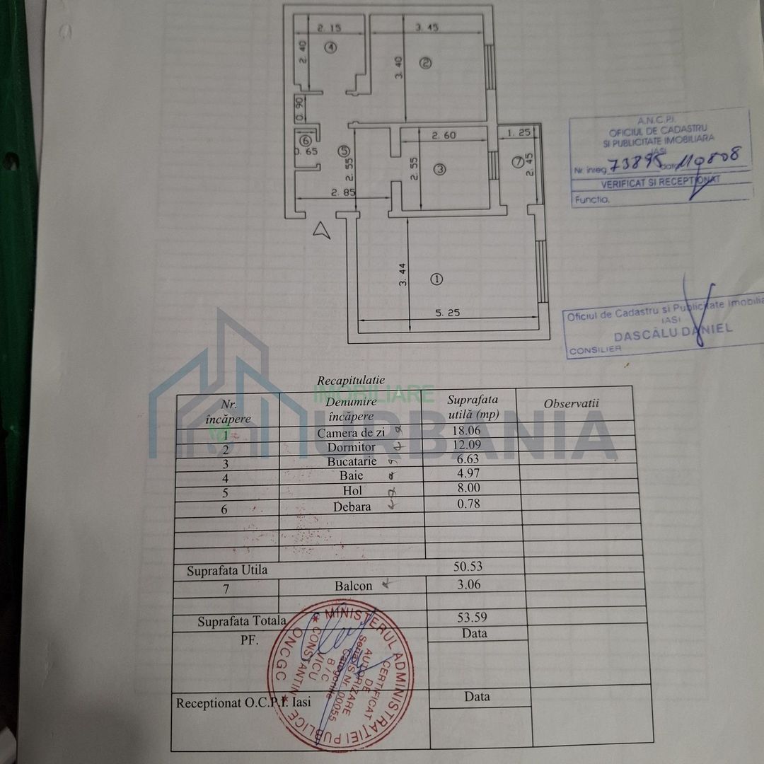 De închiriat Apartament 2 camere decomandat zona Zimbru /Dacia Iasi - Poză 8