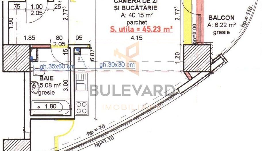 Comision 0. Apartament tip studio la cheie in bloc nou! - Schiță 16