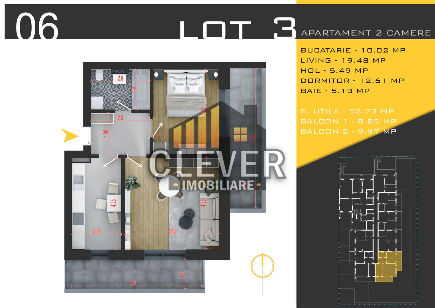 Apartament 2 camere Theodor Pallady Metrou Teclu Comision 0 - Poză 2