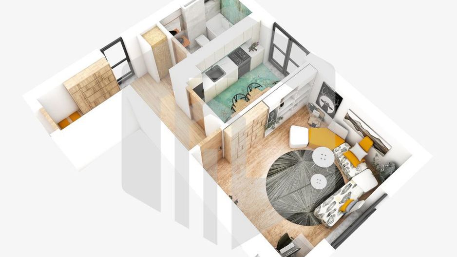 Garsoniera Decomandata | Etaj 1 | Mihai Viteazul | Dezvoltator - Poză 2