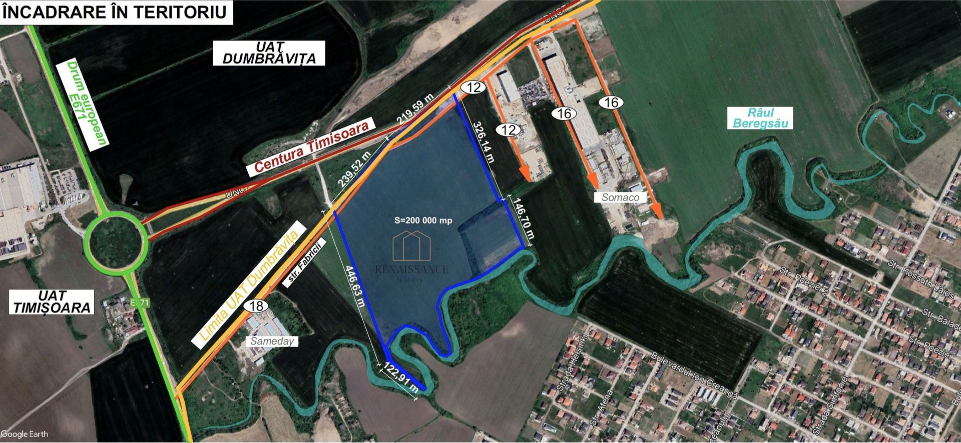 Dumbravita 20 Hectare Teren Industrial - Hale Productie - PUZ Aprobat - Poză 1