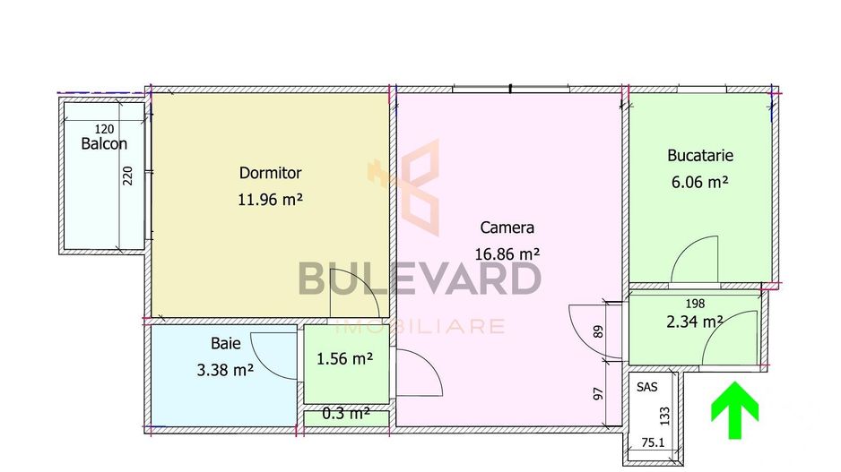 Apartament 2 camere zona Complex Mercur / Iulius Mall - Schiță 11