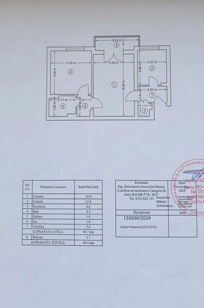 Apartament 2 camere Titan-metrou Costin Georgian - Poză 10