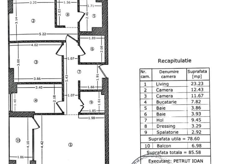Apartament 3 camere Banu Manta- Piata Victoriei - Schiță 11