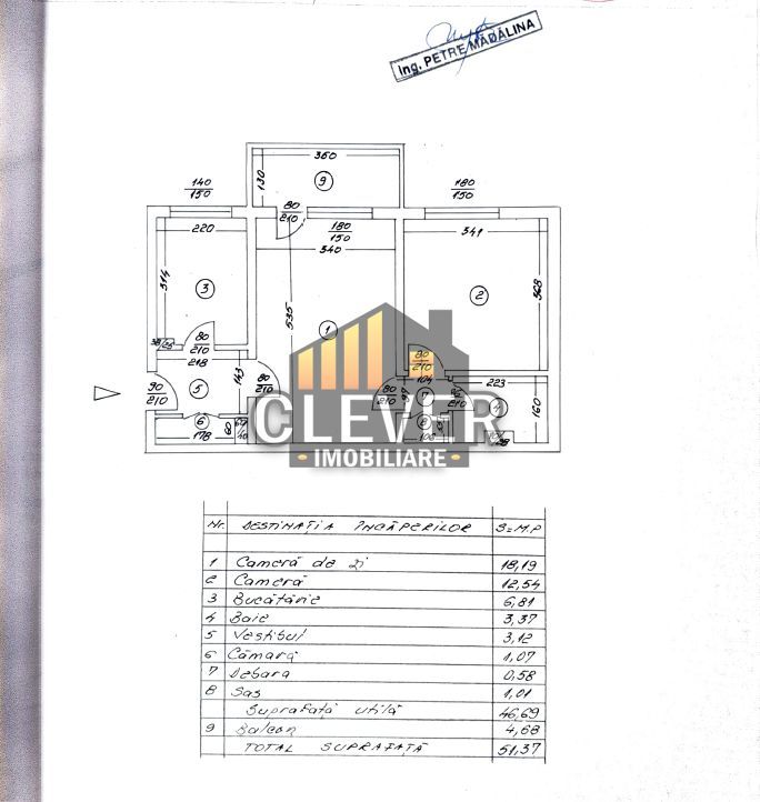 Apartament 2 camere Bd. Basarabia, etaj 5, mobilat și utilat complet - Schiță 18