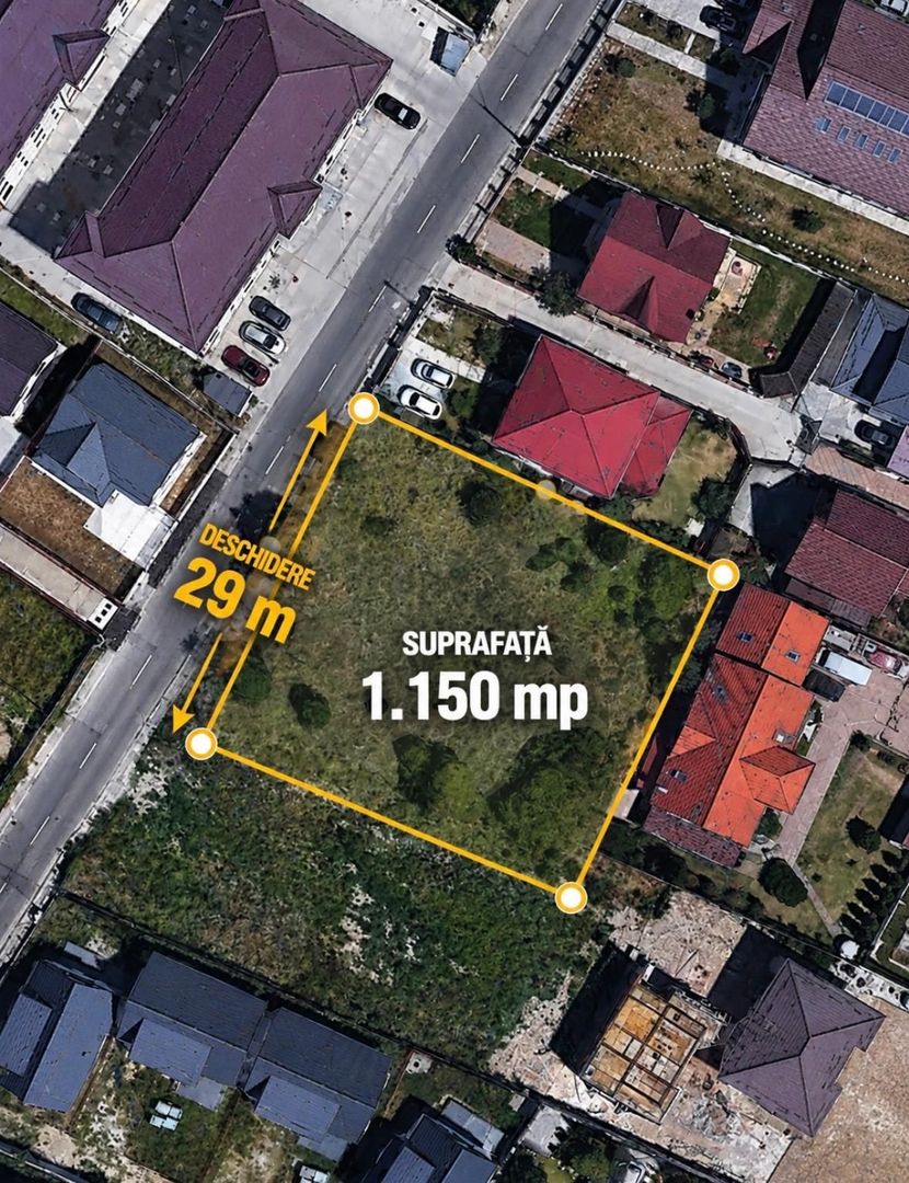 Teren intravilan Gavana Platou - 1150 mp, deschidere 29 m, Regim P+3+M - Poză 3