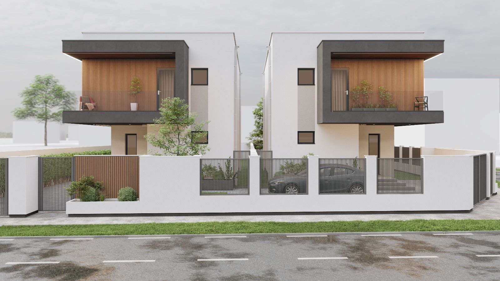 Duplex Sacalaz P+E,4Camere,3 Bai,Proiect Modern - Poză 1