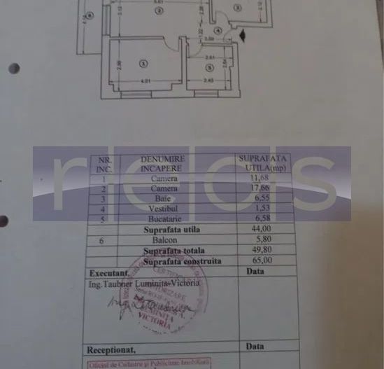 VANZARE 2 CAMERE | PARTER INALT 44MP | BUCURESTII NOI | MOBILAT-UTILAT - Schiță 10