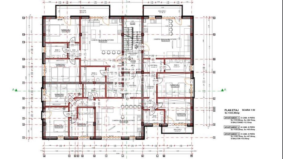 Apartamente 4 Camere – 95 mp | Etaj 1 | la cheie | Cartierul Arhitectilor - Schiță 5