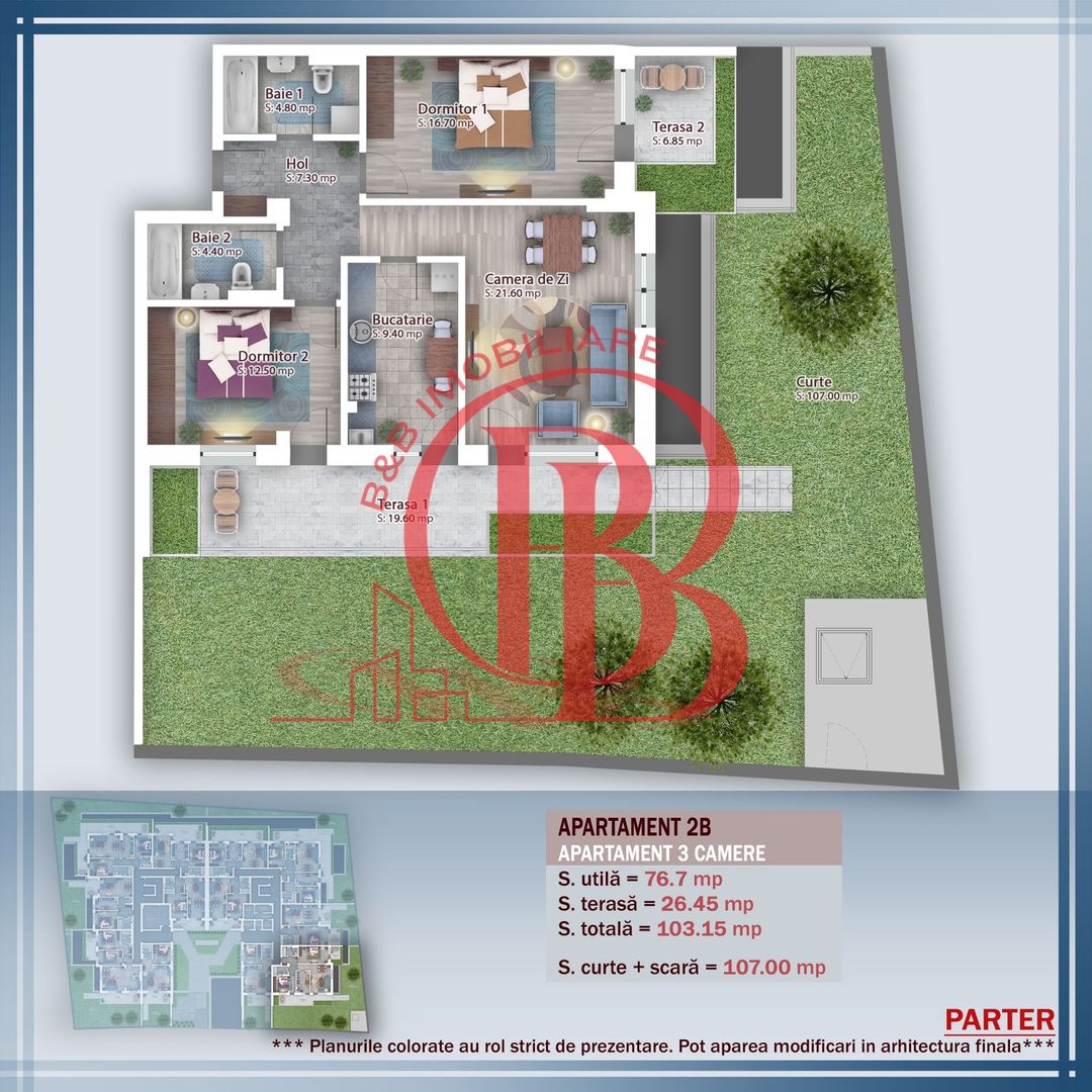 Oferta Lansare 3 camere cu gradina incalzire pardoseala - Schiță 11