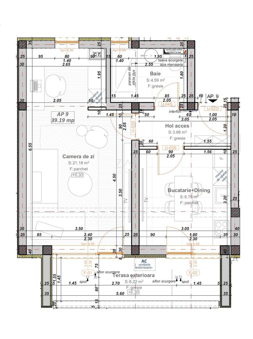Asfalt. Etaj 1. Balcon mare. - Poză 9