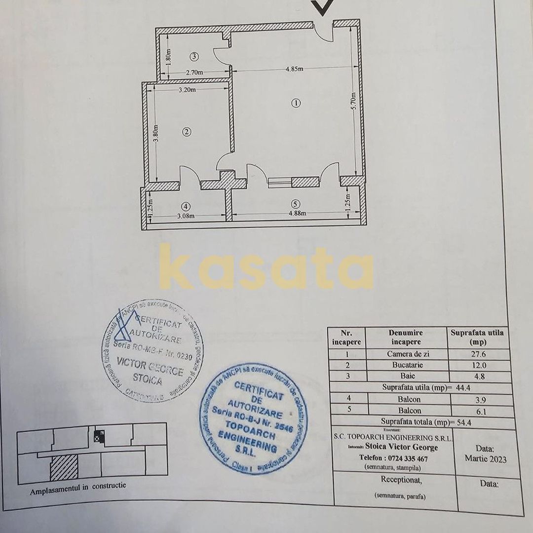 Apartament 2 Camere | Parcare subterana | Bloc Nou | Etaj Intermediar - Schiță 24