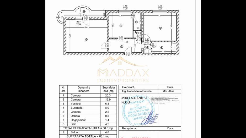 Apartament **2 camere** // 13 Septembrie - Schiță 13