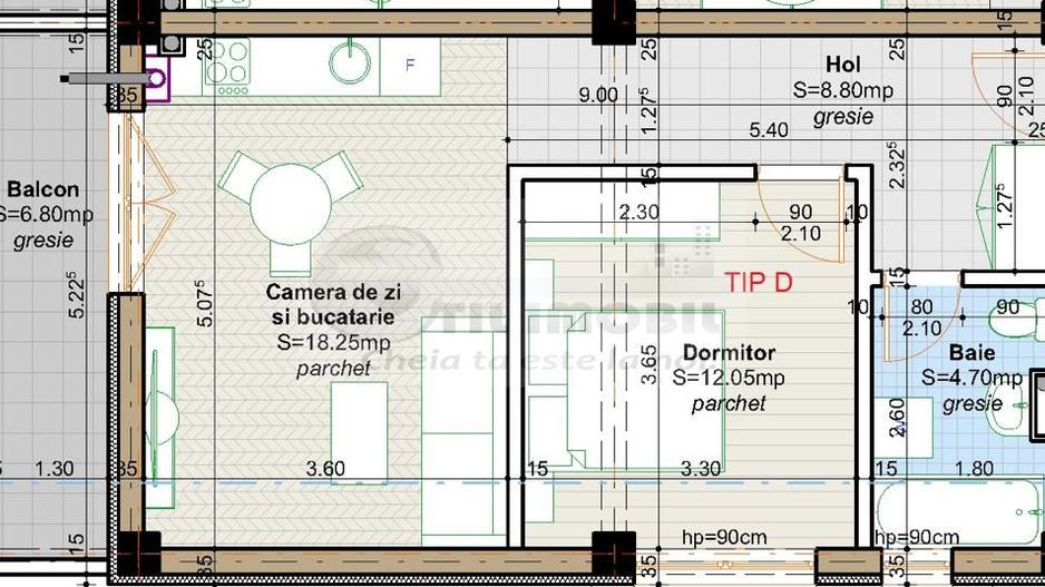 Apartament 2 camere nou de vanzare in Iasi Valea Lupului, intabulat - Poză 3