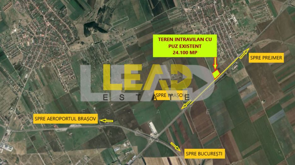 DE VANZARE! Teren intravilan 24100 mp, Harman, la DN11 - Poză 1