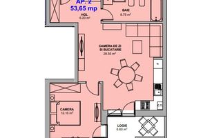 Apartament 2 camere,  Prelungirea Doamna Stanca, Sibiu - Schiță 10