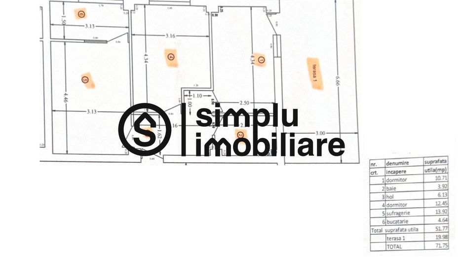 Apartament 3 camere decomandate et 1/7 Brazda lui Novac - Schiță 8