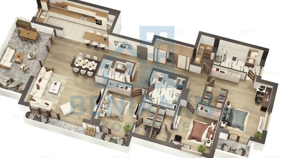 Penthouse vedere panoramica 220mp luxos modern - Schiță 4