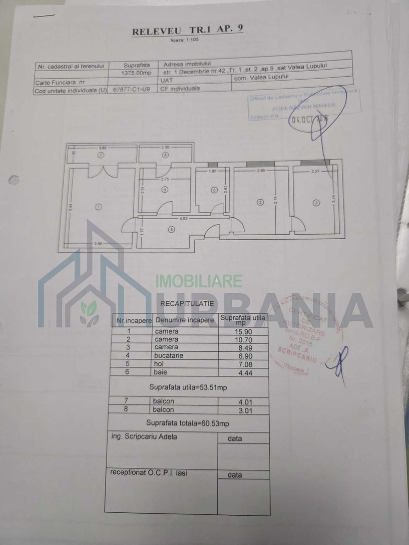 Apartament de vânzare cu 3 camere în Valea Lupului - Poză 8