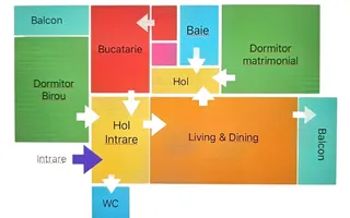 Apartament de inchiriat 3 camere, 2 bai,  71mp,  în zona Domenii - Schiță 25