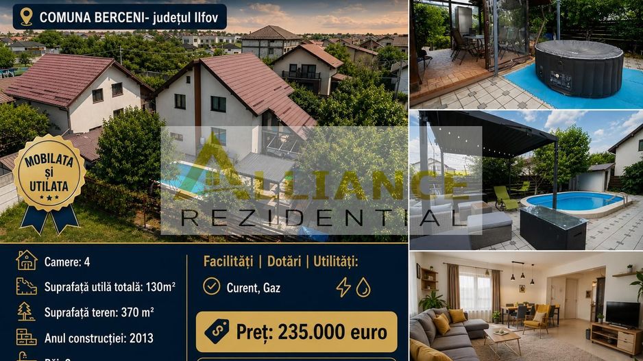 VILA MOBILATA si UTILATA- jacuzzi piscina incalzita - Poză 1