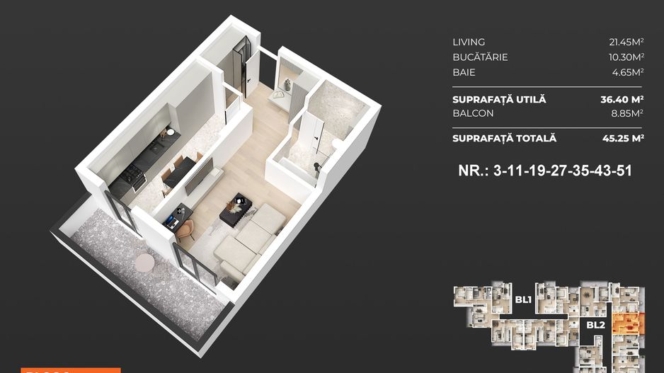 INVESTITIE - Garsoniera Sky Garden Pasarela Berceni - Poză 2