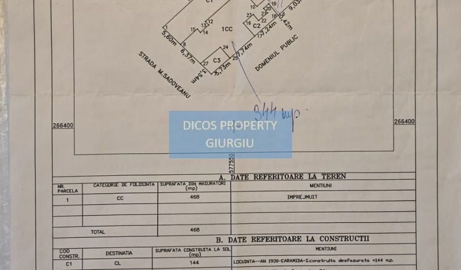 De vânzare  casă situată pe strada Mihail Sadoveanu - Schiță 26