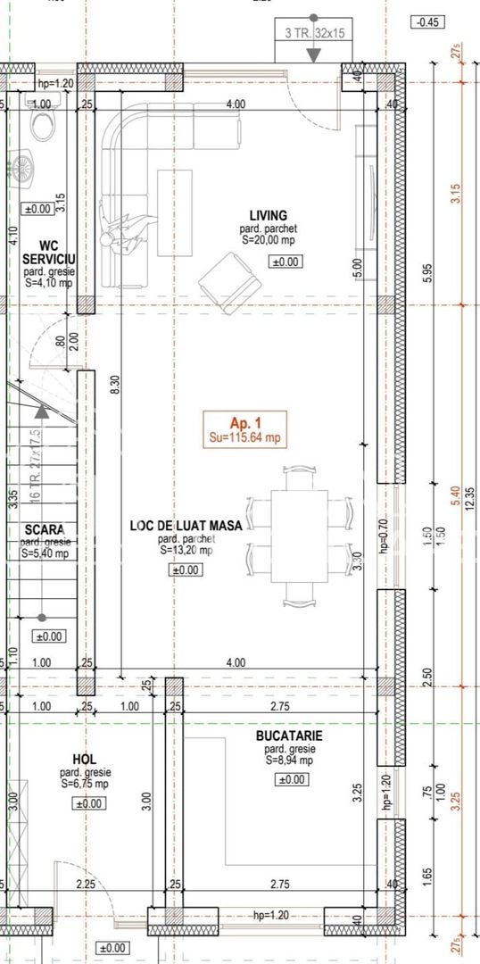 Duplex Modern cu 4 camere si 400 de mpde curte, zona Lidl - Schiță 9