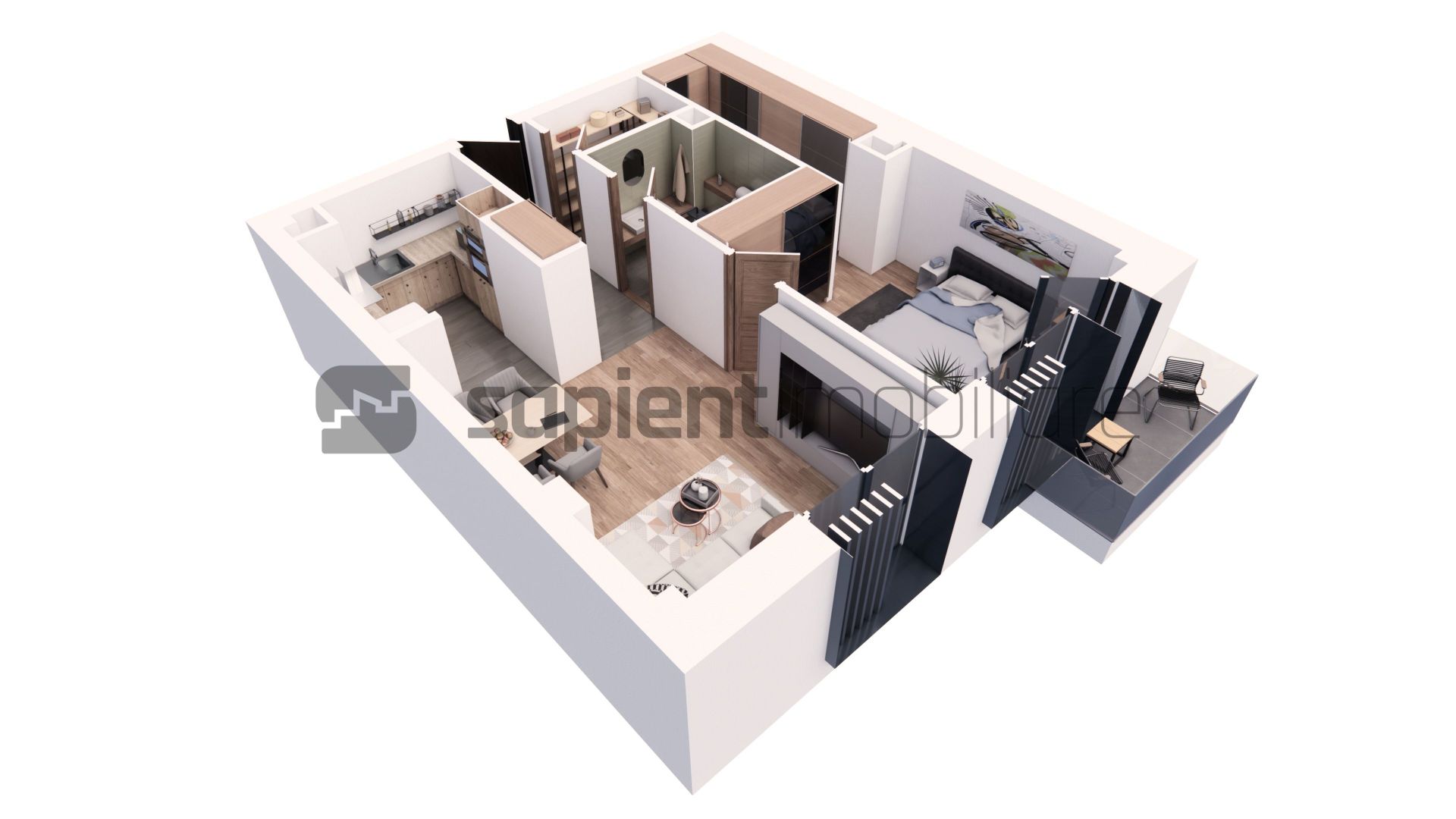 Apartament nou, modern cu 2 camere - Ultracentral -  Cuza Voda - Poză 2