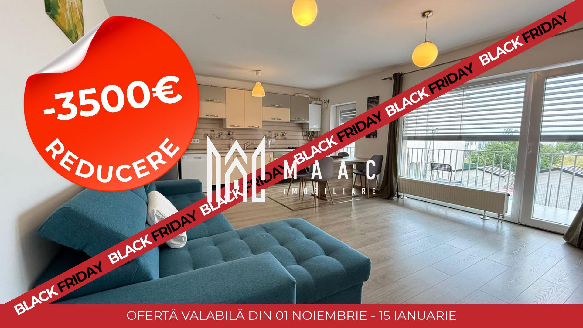BLACK FRIDAY Apartament 3 camere | Etaj 1 | Decomandat - Poză 1
