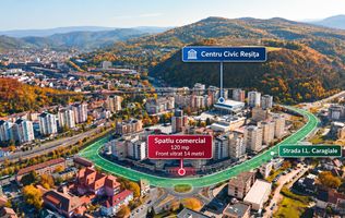 Spatiu comercial de aproximativ 120 mp | Vitrina de 14 m | I.L. Caragiale, Resita